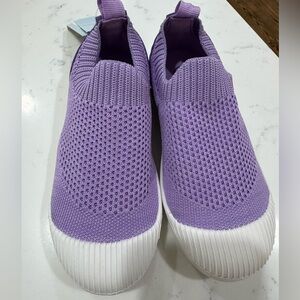 NWT Cat & Jack Lavender Knit Slip-On Shoes size 11